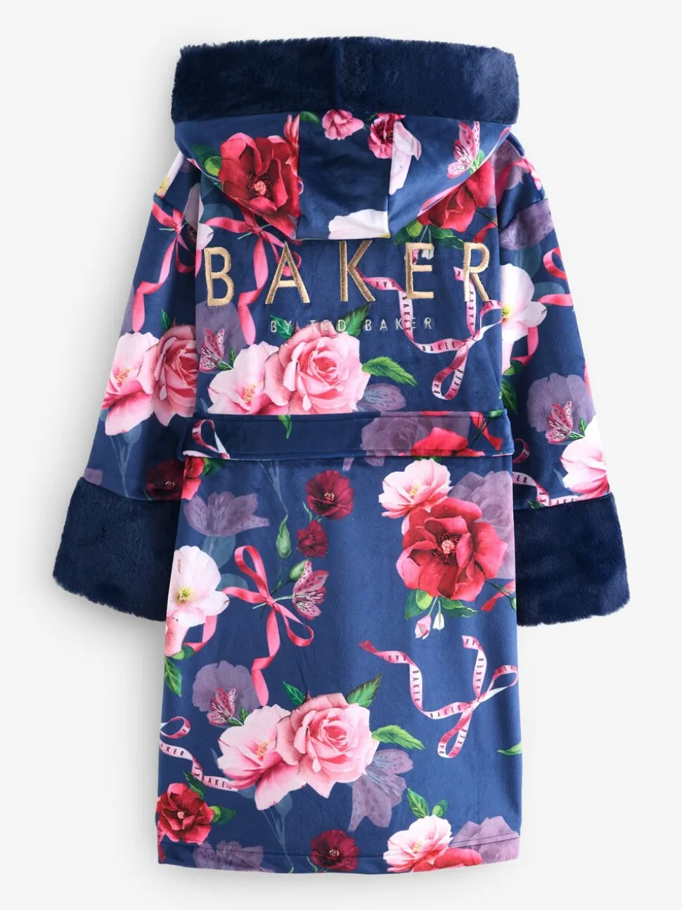 Marineblauw - Baker by Ted Baker All Over Floral Print Robe