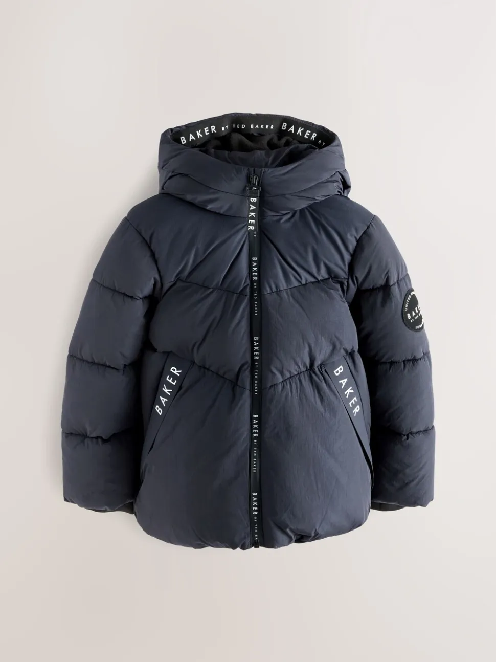 Marineblauw - Baker by Ted Baker Regenbestendig Gevoerd jack