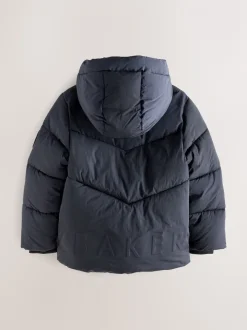 Marineblauw - Baker by Ted Baker Regenbestendig Gevoerd jack
