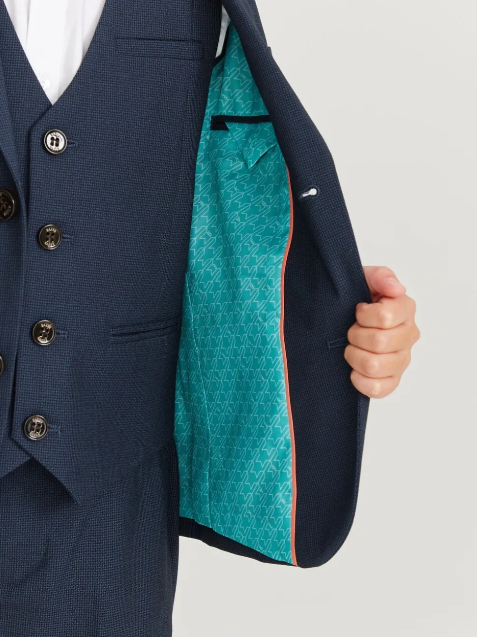 Marineblauw - Baker By Ted Baker kostuumjasje