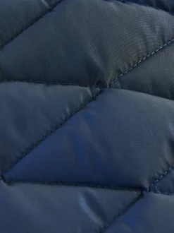 Marineblauw - Baker by Ted Baker - Regenbestendige halfzware gevoerde jas met ceintuur