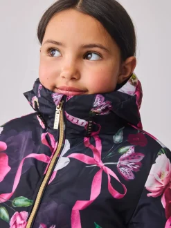 Marineblauw - Baker by Ted Baker regenjas met merklogo op de zoom
