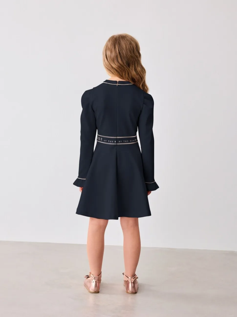 Marineblauw - Baker by Ted Baker - Ponté jurk