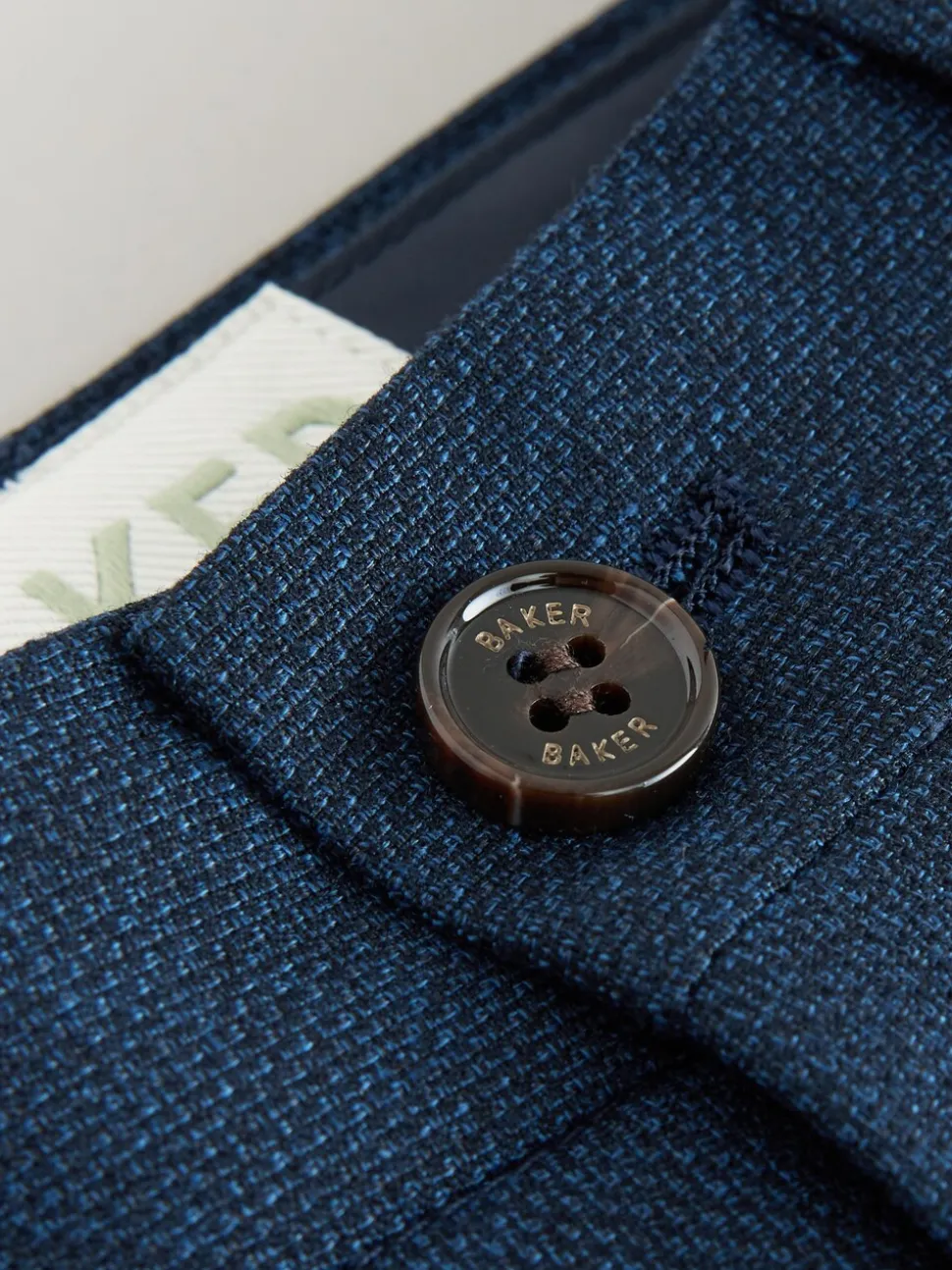 Marineblauw - Baker By Ted Baker kostuumbroek