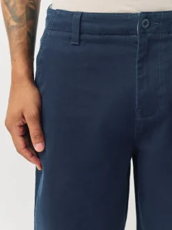 Marineblauw - Barrel Fit - Authentic Cotton Rich Stretch Trousers