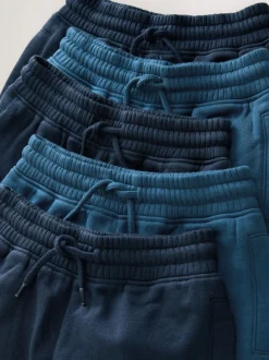 Marineblauw - Basic joggingbroeken, set van 5 (3-16jaar)