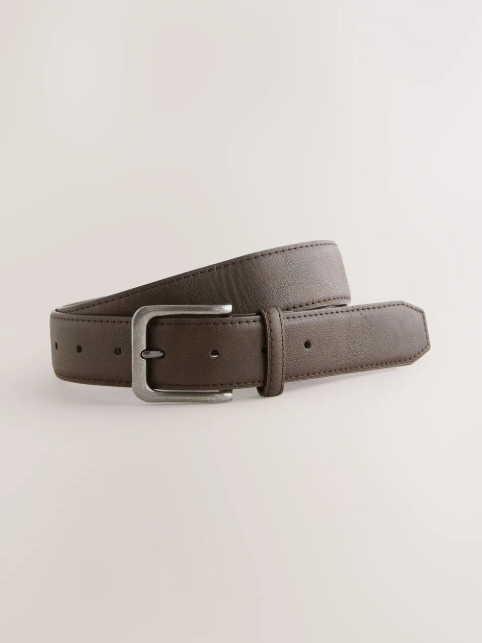 Marineblauw - Belted Soft Touch Pleated Chino Trousers