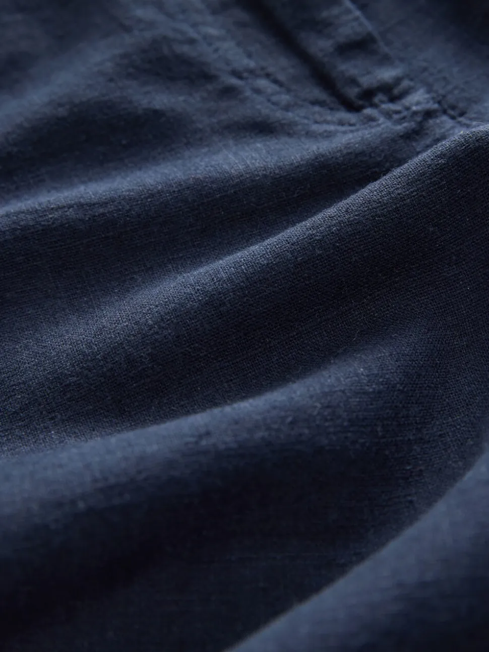 Marineblauw - Bermuda van linnenmix