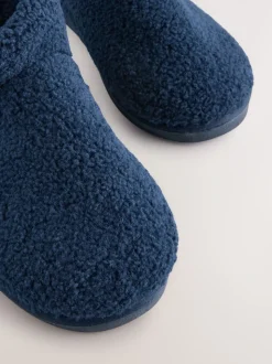 Marineblauw - Borg pantoffels