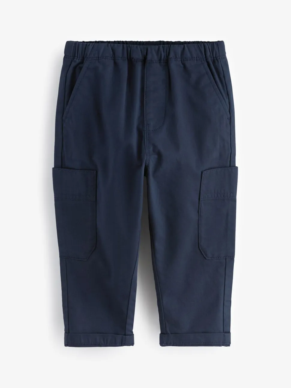 Marineblauw - Broek met elastische taille en zijzakken (3mnd -7jr)