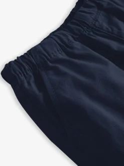 Marineblauw - Broek met elastische taille en zijzakken (3mnd -7jr)