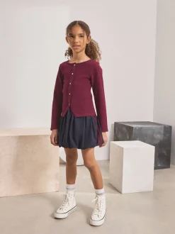 Marineblauw - Cargo rok met bubbels (3-16jr)
