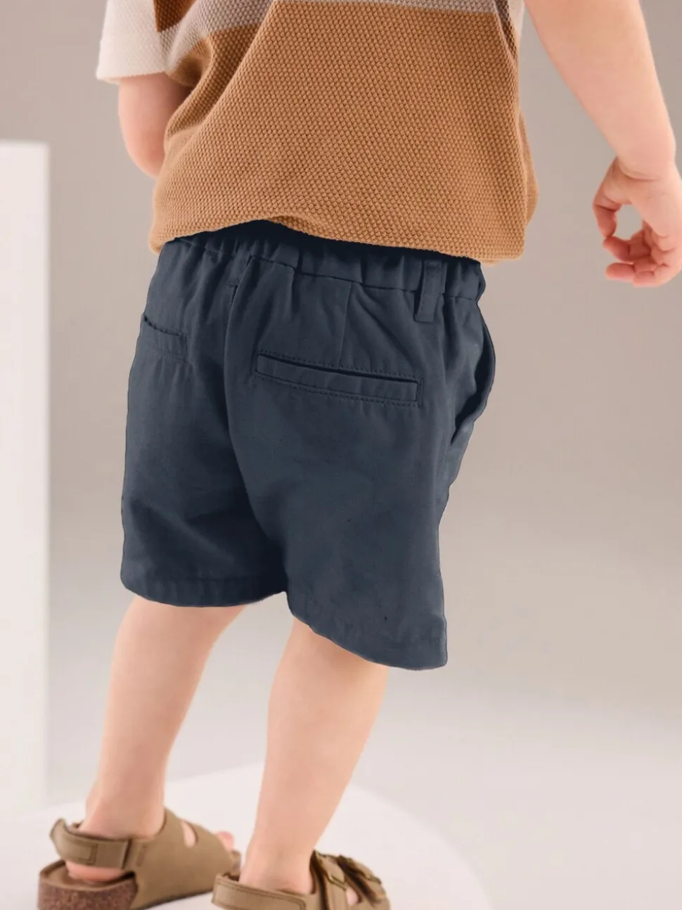 Marineblauw - Chinoshort (3 mnd-7 jr)
