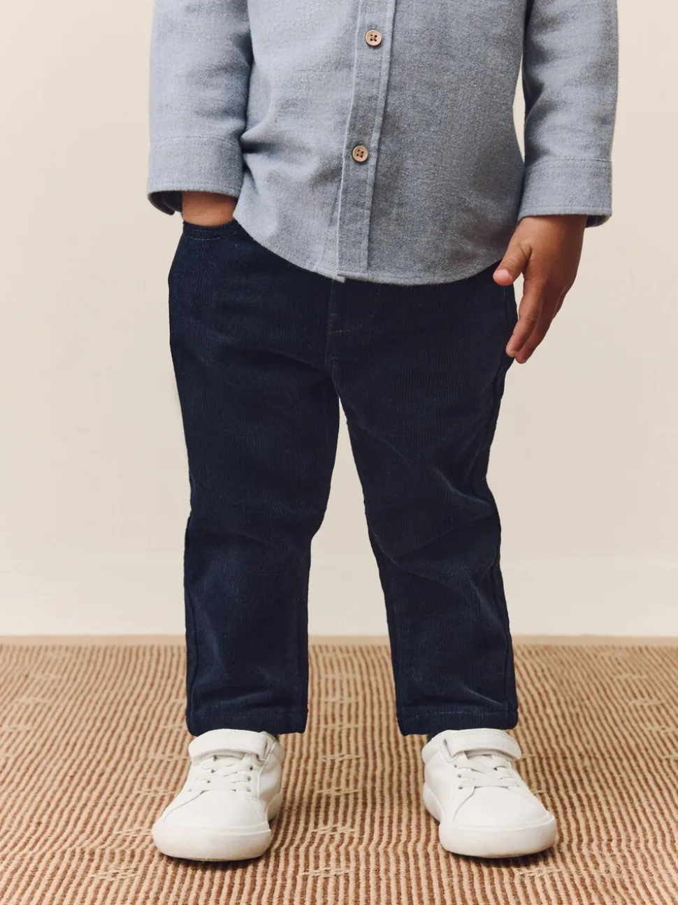 Marineblauw - Corduroy broek (3 mnd- 7 jr)