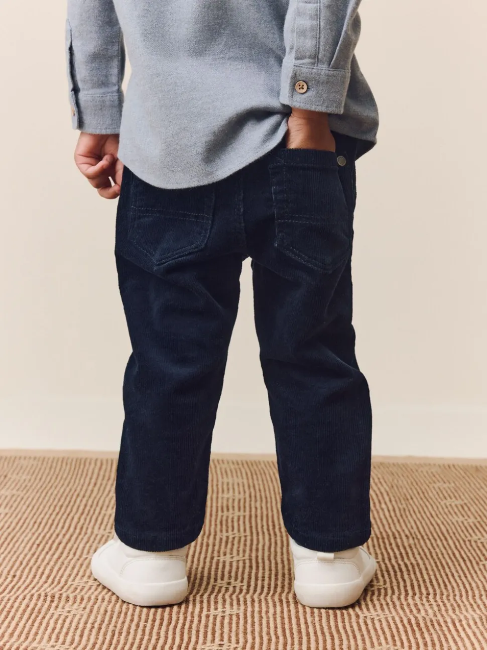 Marineblauw - Corduroy broek (3 mnd- 7 jr)