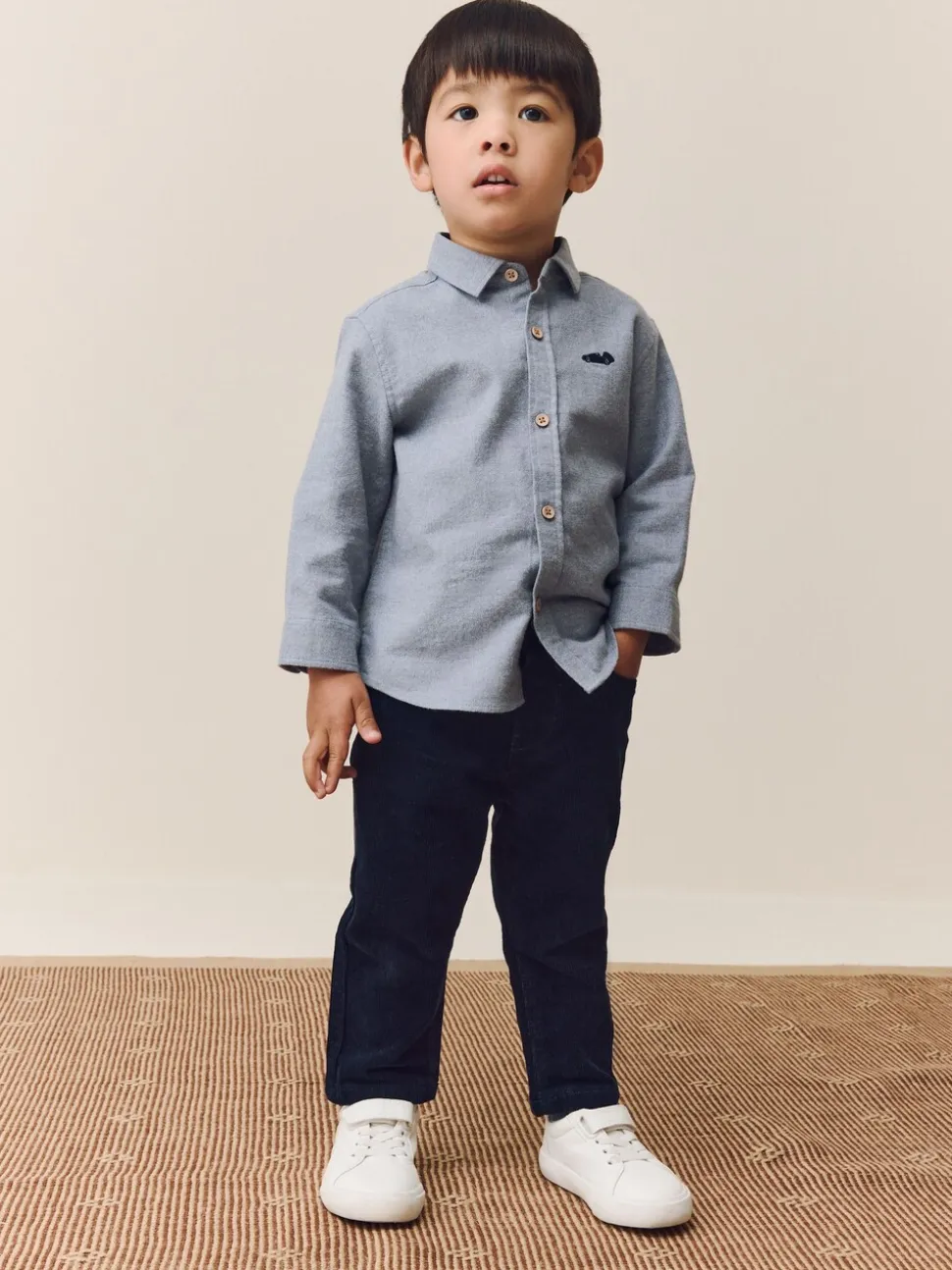 Marineblauw - Corduroy broek (3 mnd- 7 jr)