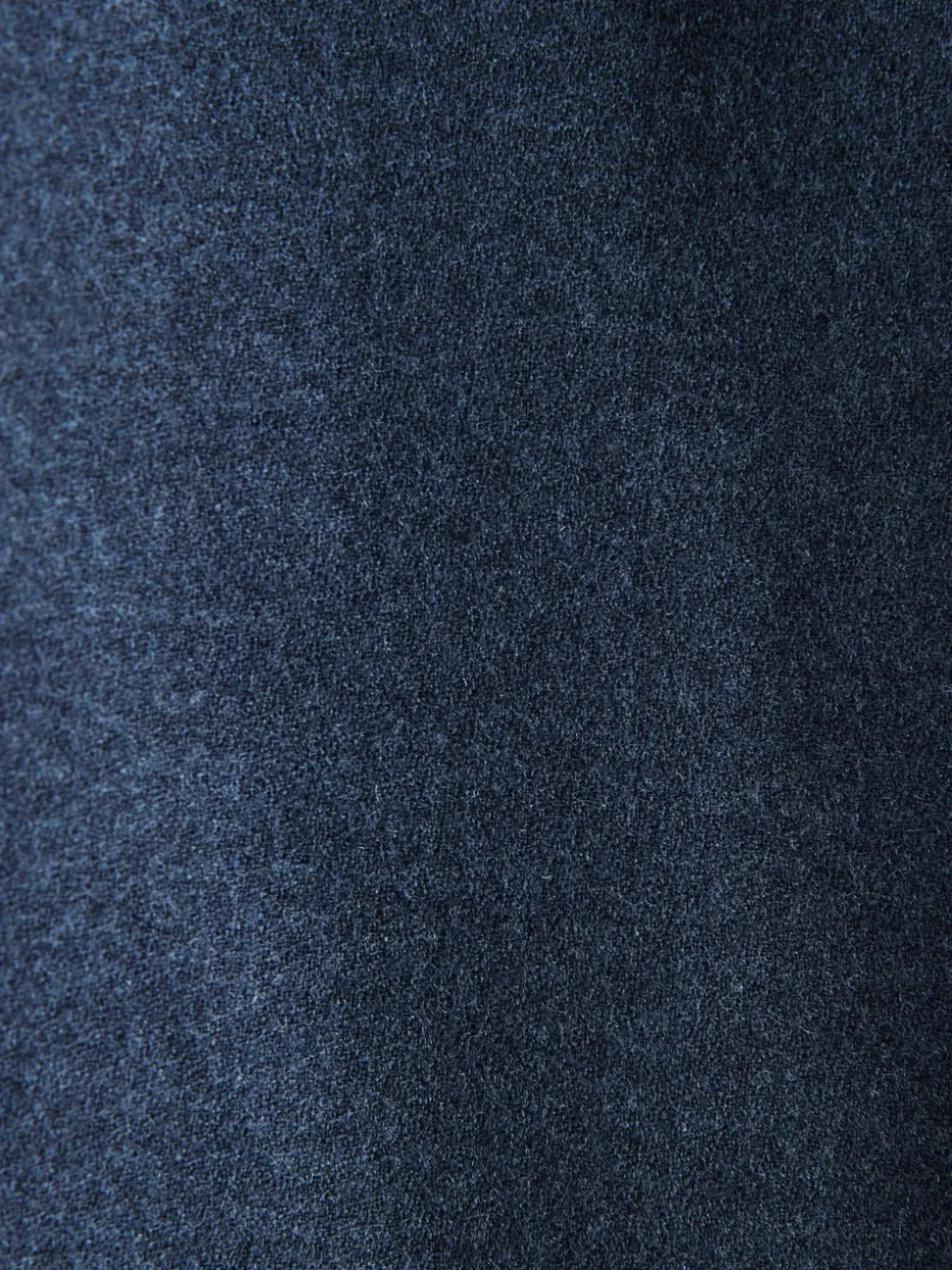 Marineblauw - Elasticated Waist Wool Rich Textured Formal Trousers