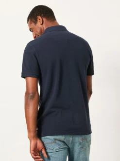 Marineblauw - FatFace - Piqué polo met korte mouwen