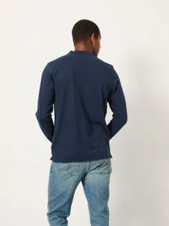 Marineblauw - FatFace Long Sleeve Woodside Slub