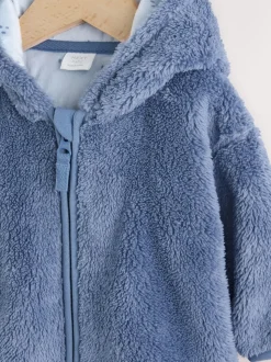 Marineblauw - Fleece Baby Jacket met ritssluiting (0mnd-2jr)