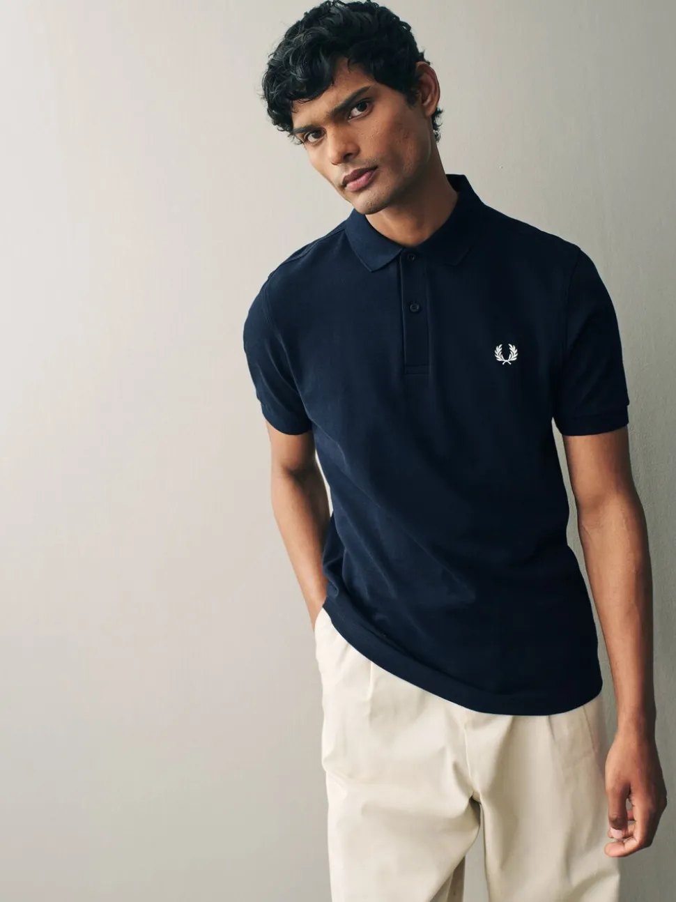 Marineblauw - Fred Perry-poloshirt