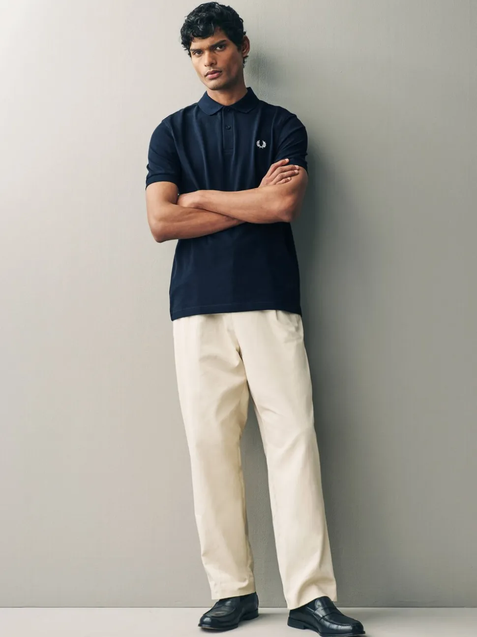 Marineblauw - Fred Perry-poloshirt