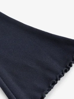 Marineblauw - Geribbelde flare legging (3 mnd-7 jr)