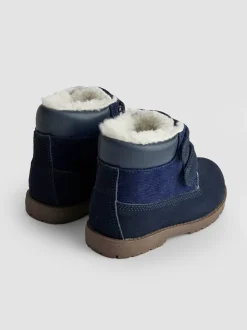 Marineblauw - JoJo Maman Bébé Leather Boots