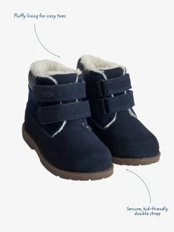 Marineblauw - JoJo Maman Bébé Leather Boots