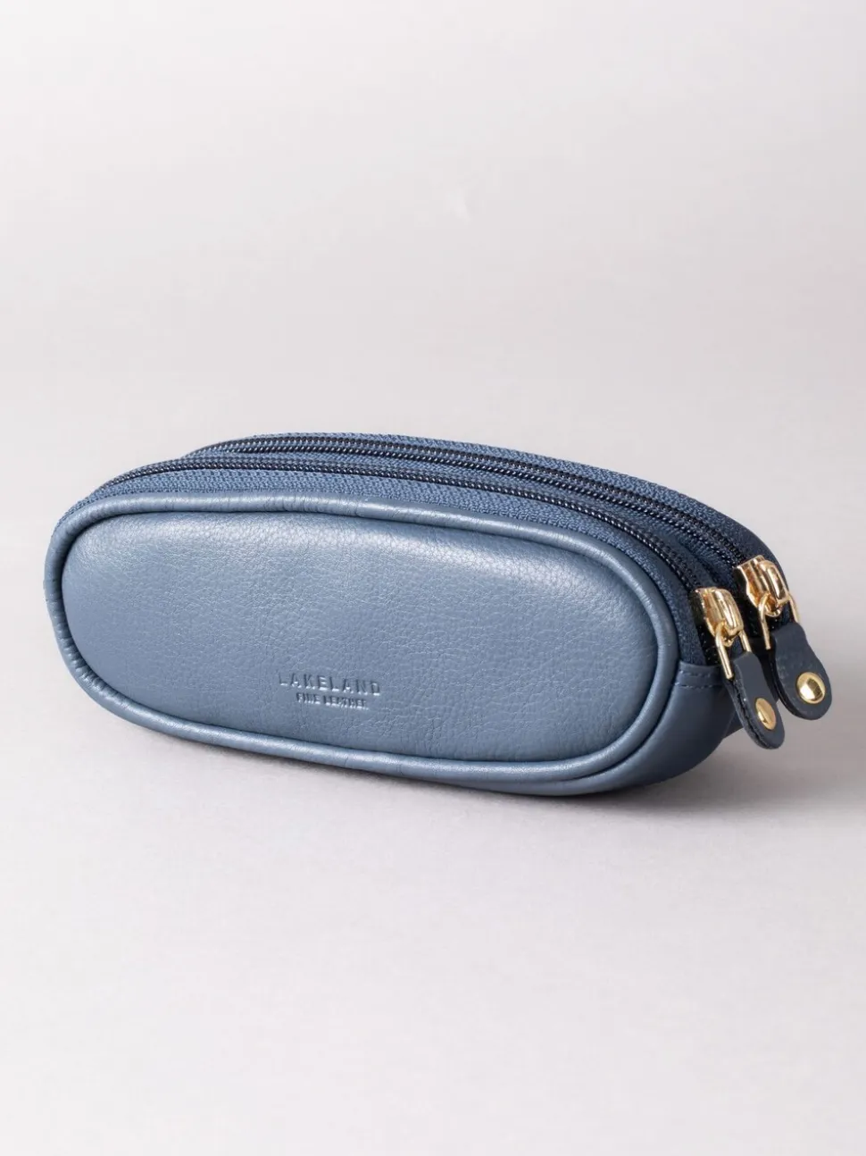 Marineblauw - Lakeland Leather dubbele brillenkoker