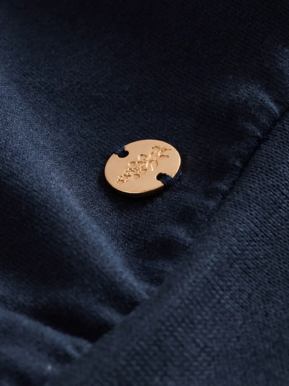 Marineblauw - Laura Ashley - Mock-sweatjurk met ruche