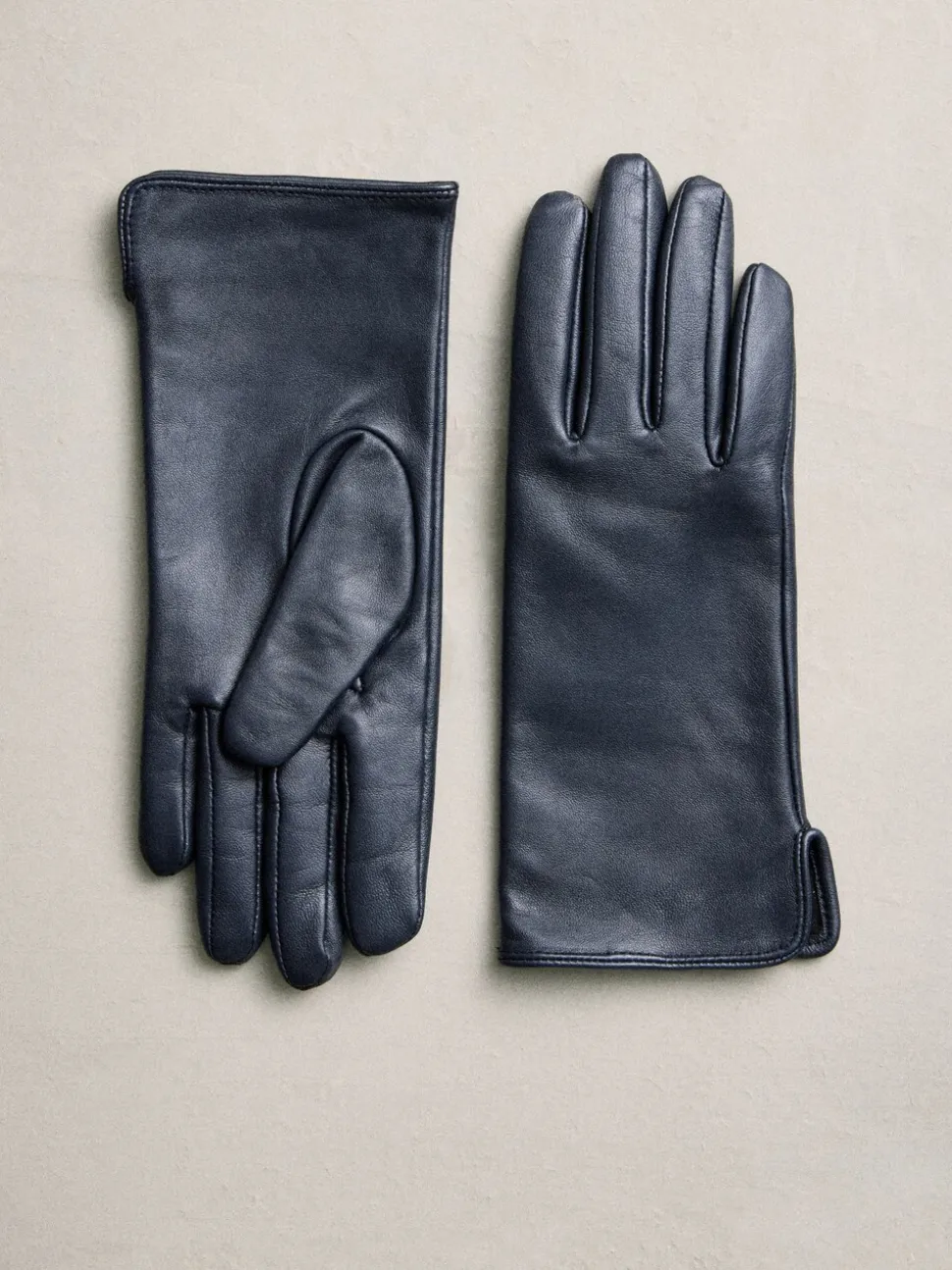 Marineblauw - Leren handschoenen