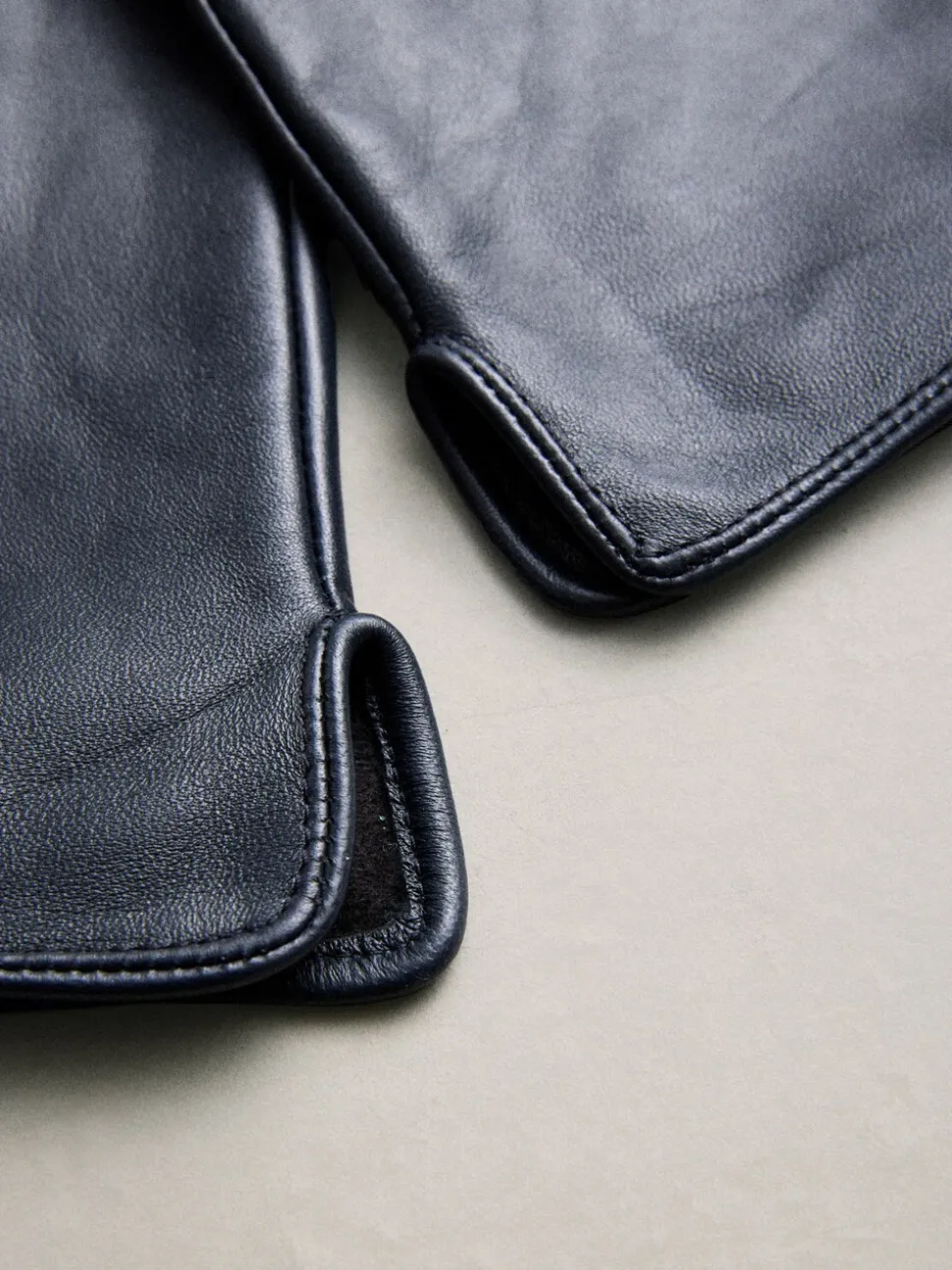 Marineblauw - Leren handschoenen