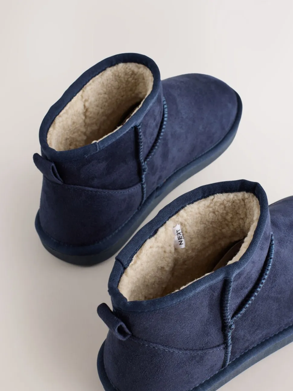 Marineblauw - Microsuede Boot Slippers