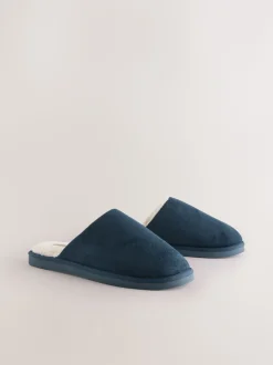 Marineblauw - Microsuede Mule Slippers