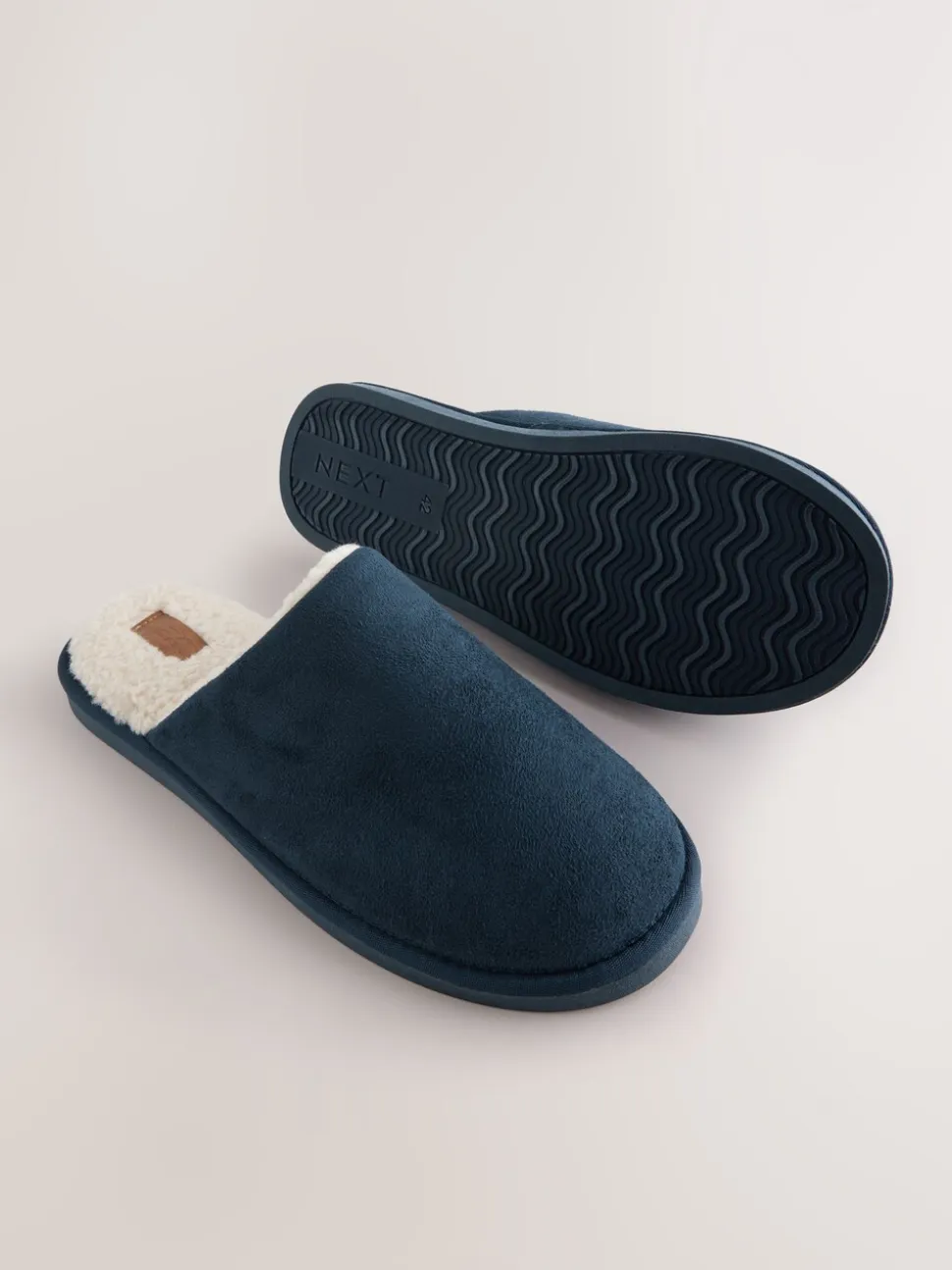 Marineblauw - Microsuede Mule Slippers