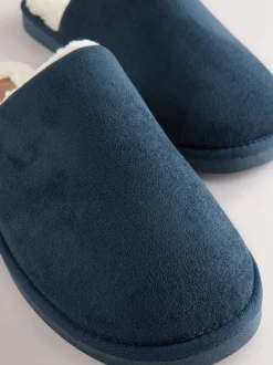 Marineblauw - Microsuede Mule Slippers