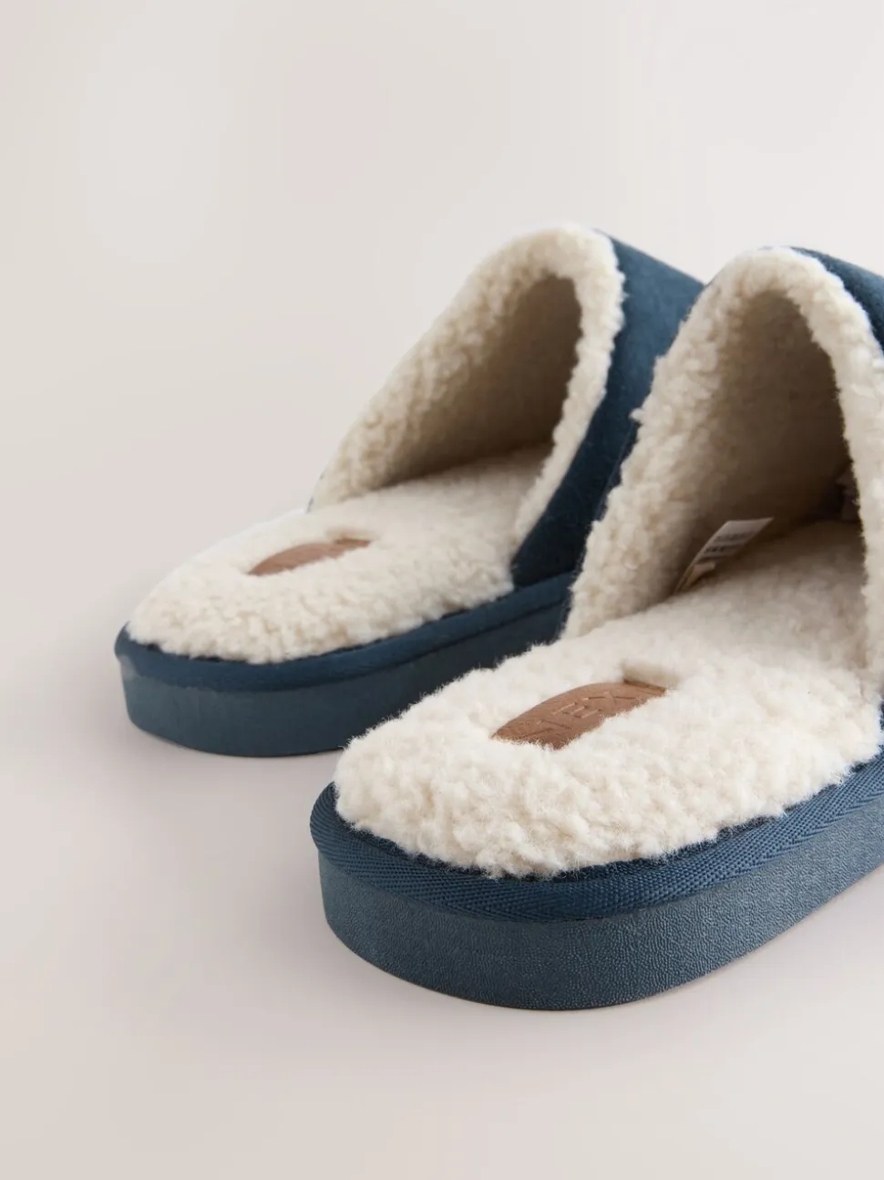 Marineblauw - Microsuede Mule Slippers