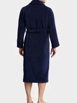 Marineblauw - Polo Ralph Lauren badjas met sjaalkraag