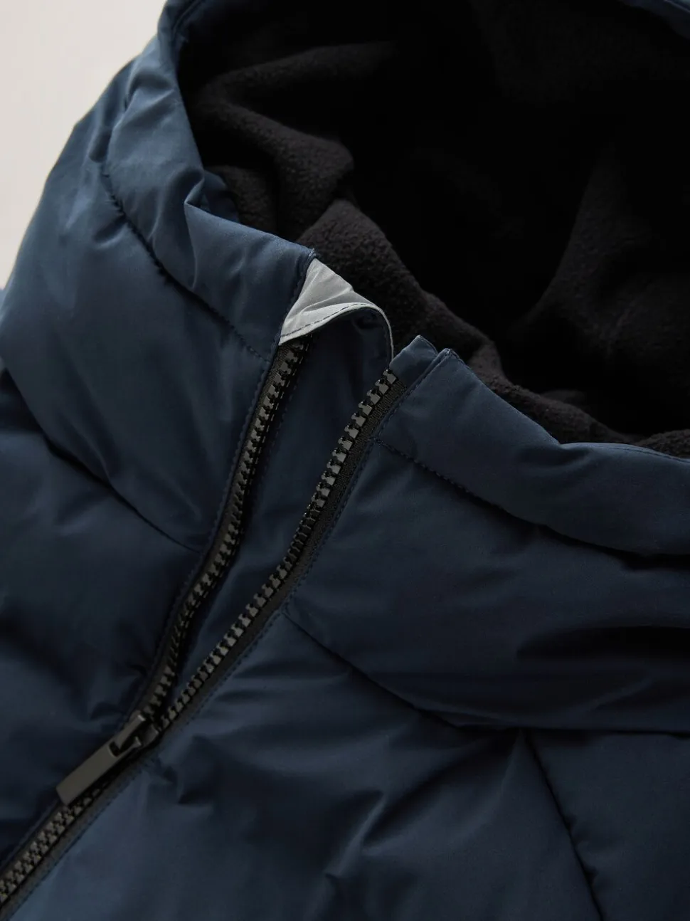 Marineblauw - Regenbestendige gewatteerde jas met microfleece voering (3-17jr)