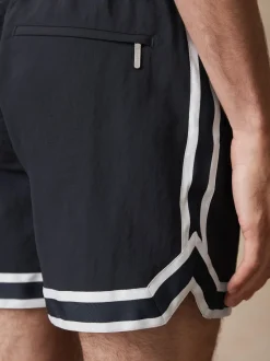 Marineblauw - Reiss Baller Reiss | Ché Zwembroek met strepenafwerking