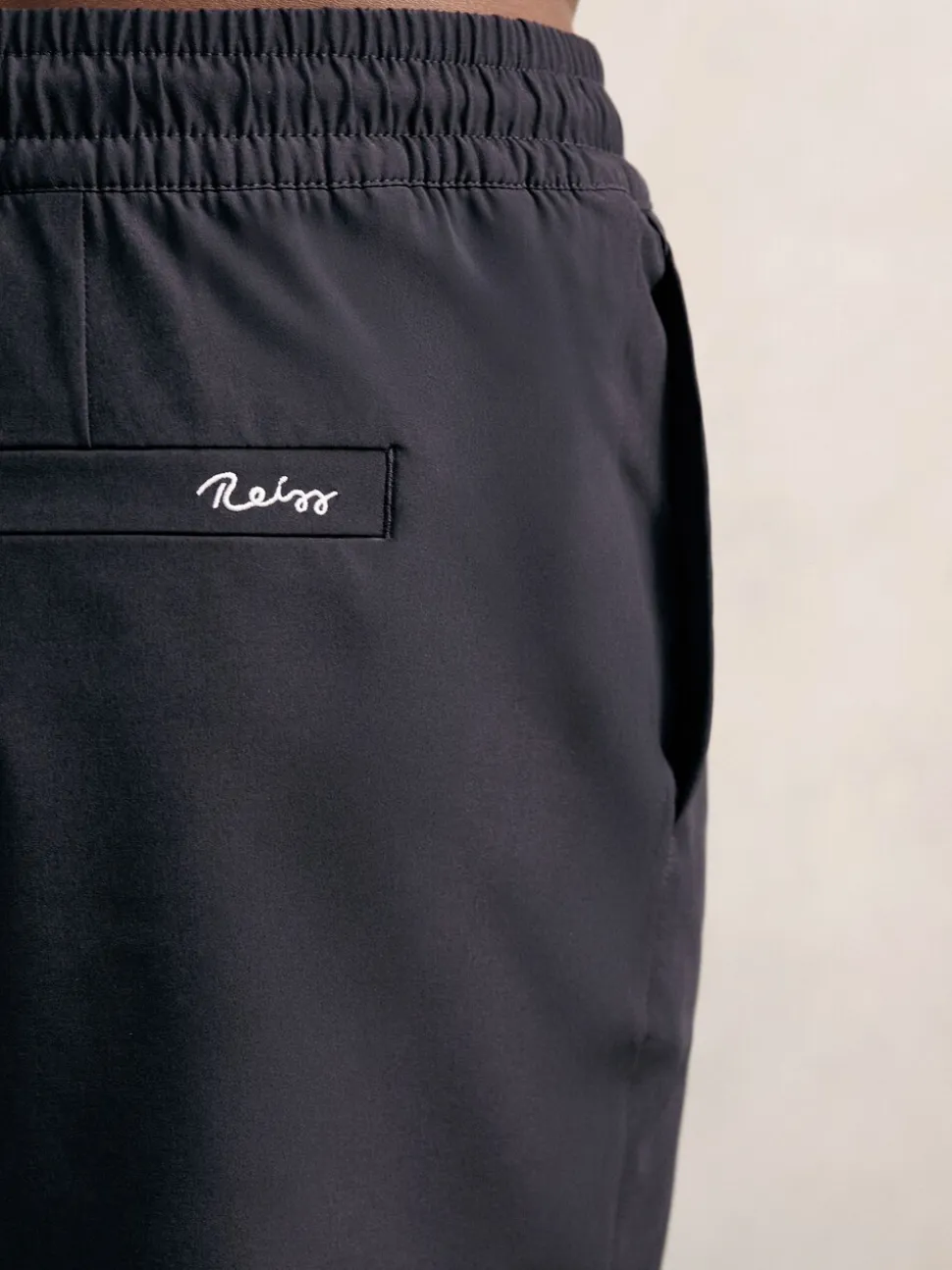Marineblauw - Reiss Cliff Zwembroek met trekkoord