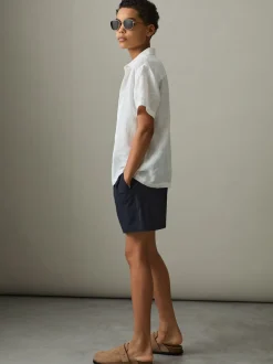 Marineblauw - Reiss Cliff Zwembroek met trekkoord