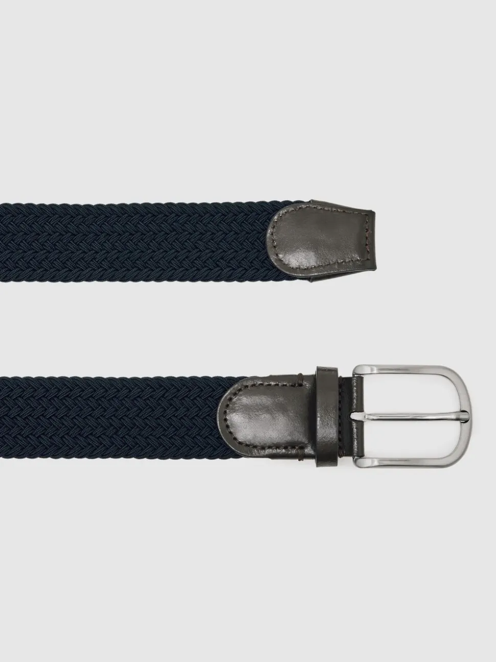 Marineblauw - Reiss Elmont Basket Weave Belt