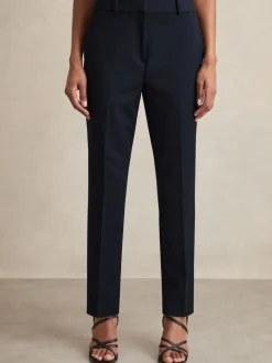Marineblauw - Reiss Gabi slim-fit kostuumbroek
