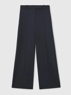 Marineblauw - Reiss Gabi Wide-Leg Suit Trousers