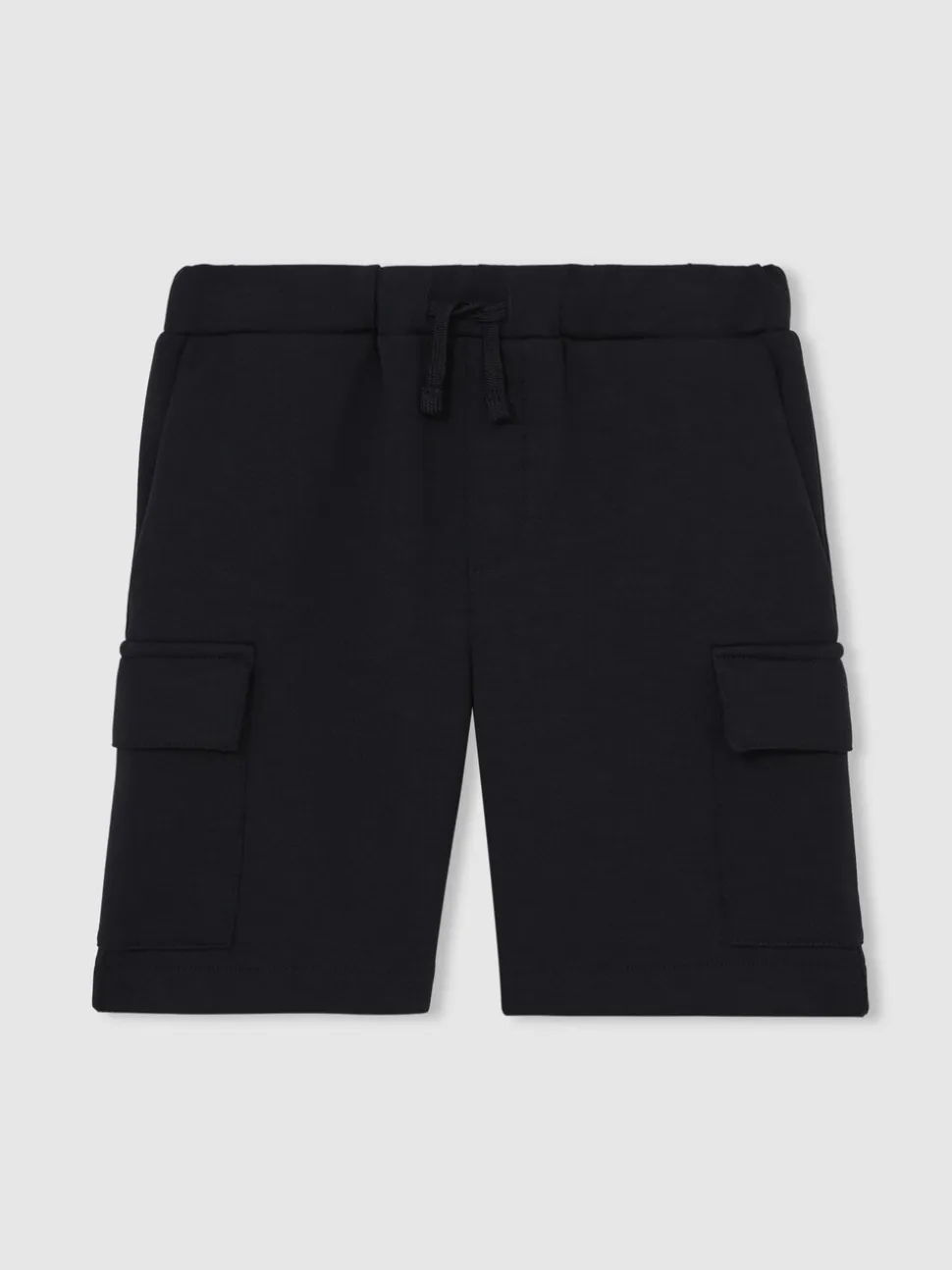 Marineblauw - Reiss Oliver premium cargoshorts van interlock-jersey