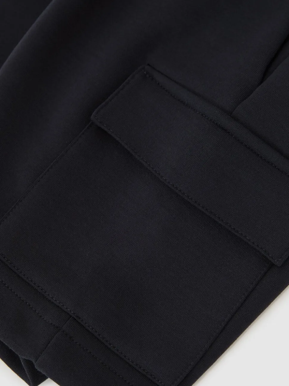 Marineblauw - Reiss Oliver premium cargoshorts van interlock-jersey