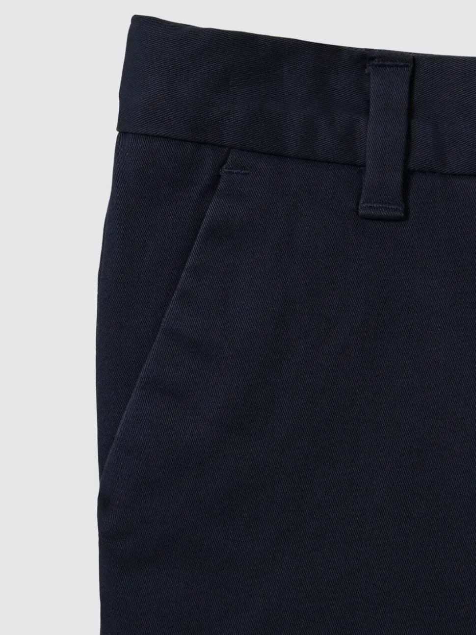 Marineblauw - Reiss Wicket Korte chino met stretch