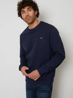 Marineblauw - Ronde hals - Threadbare sweatshirt met ronde hals